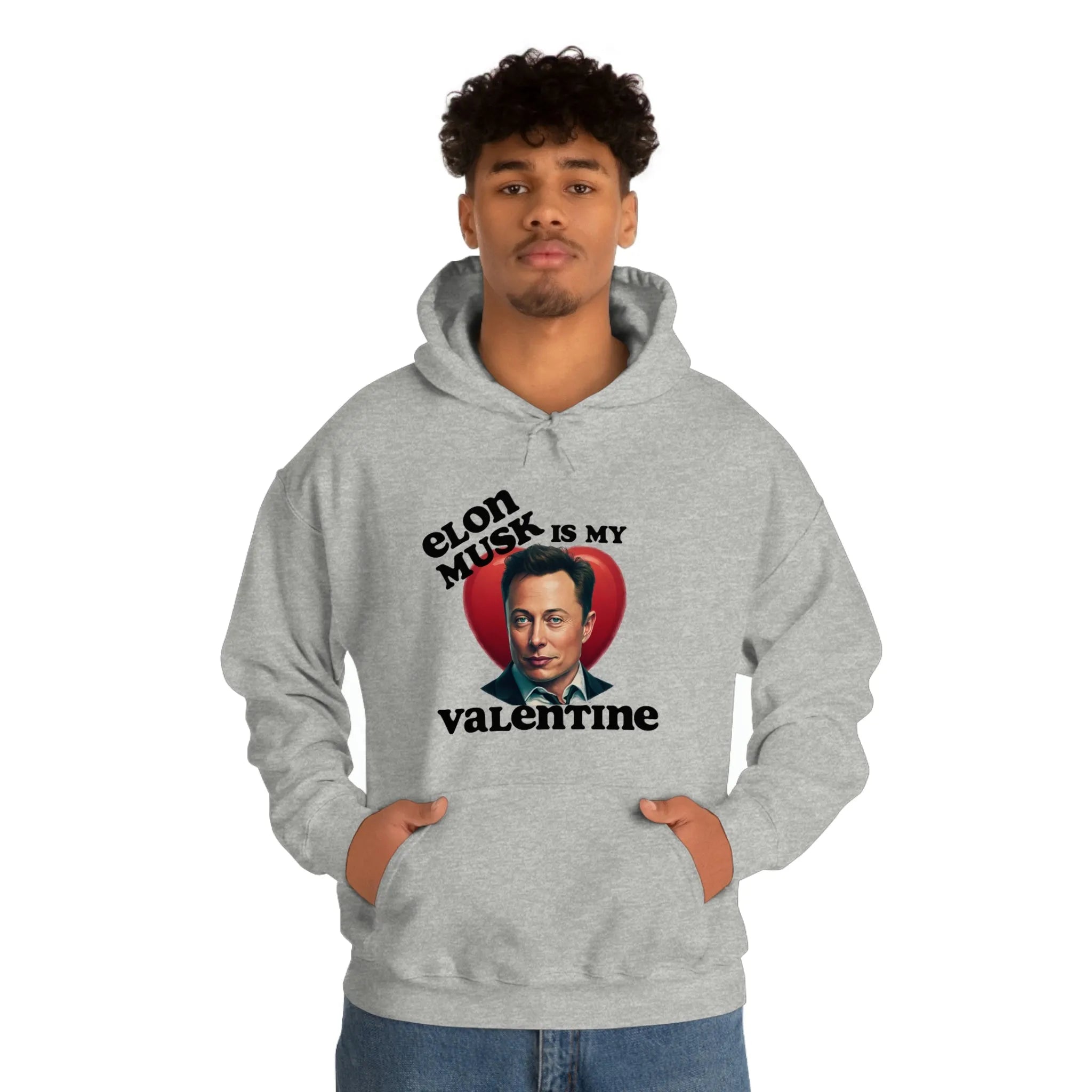 Elon Musk Is My Valentine Unisex Heavy Blend™ Hooded Sweatshirt