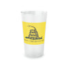 Don't Tread On Me Gadsden Frosted Pint Glass, 16oz - 4LibertyShop.com