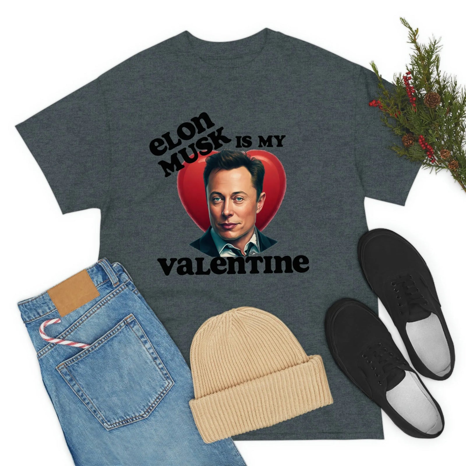 Elon Musk Is My Valentine Unisex Heavy Cotton Tee
