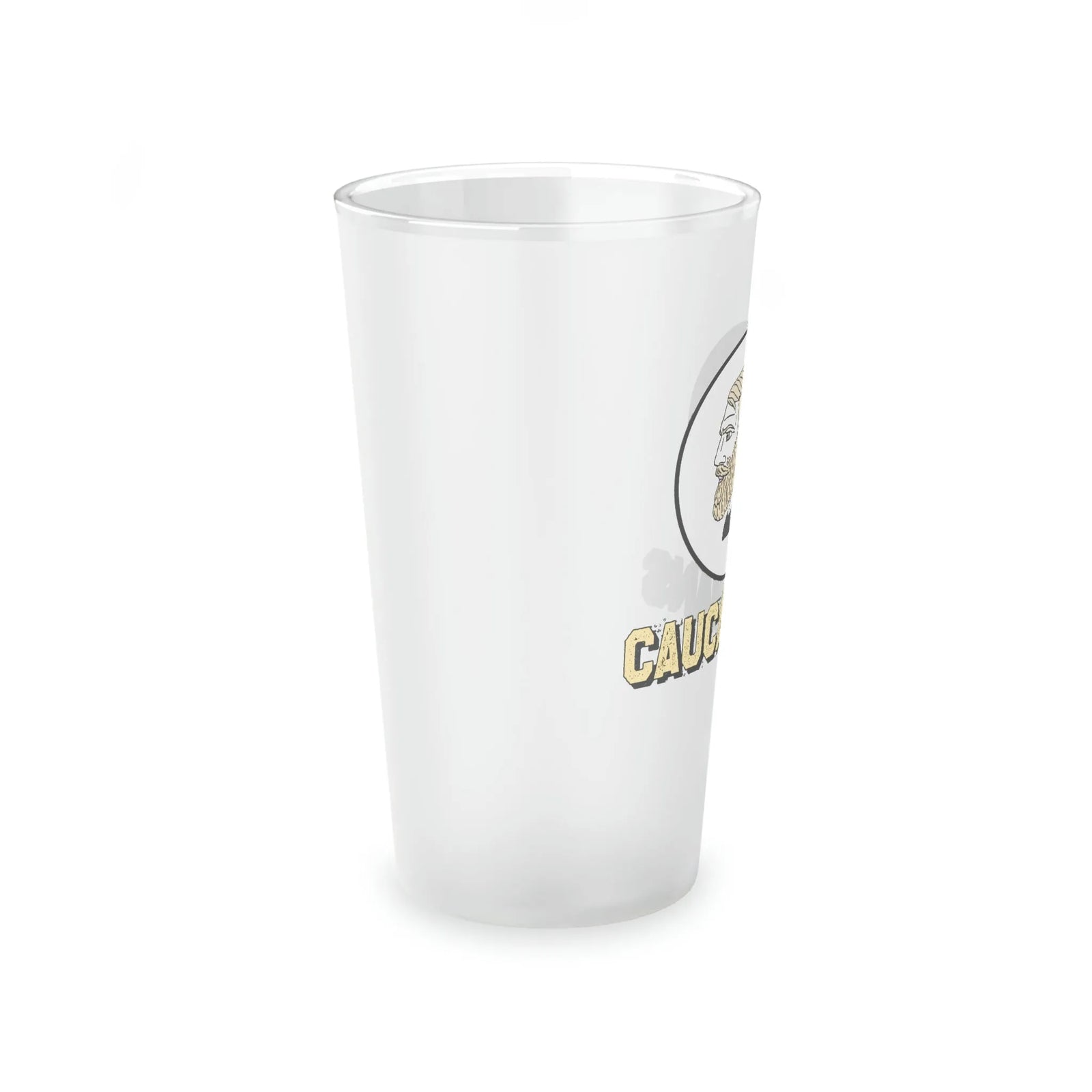 Caucasians Team Frosted Pint Glass, 16oz