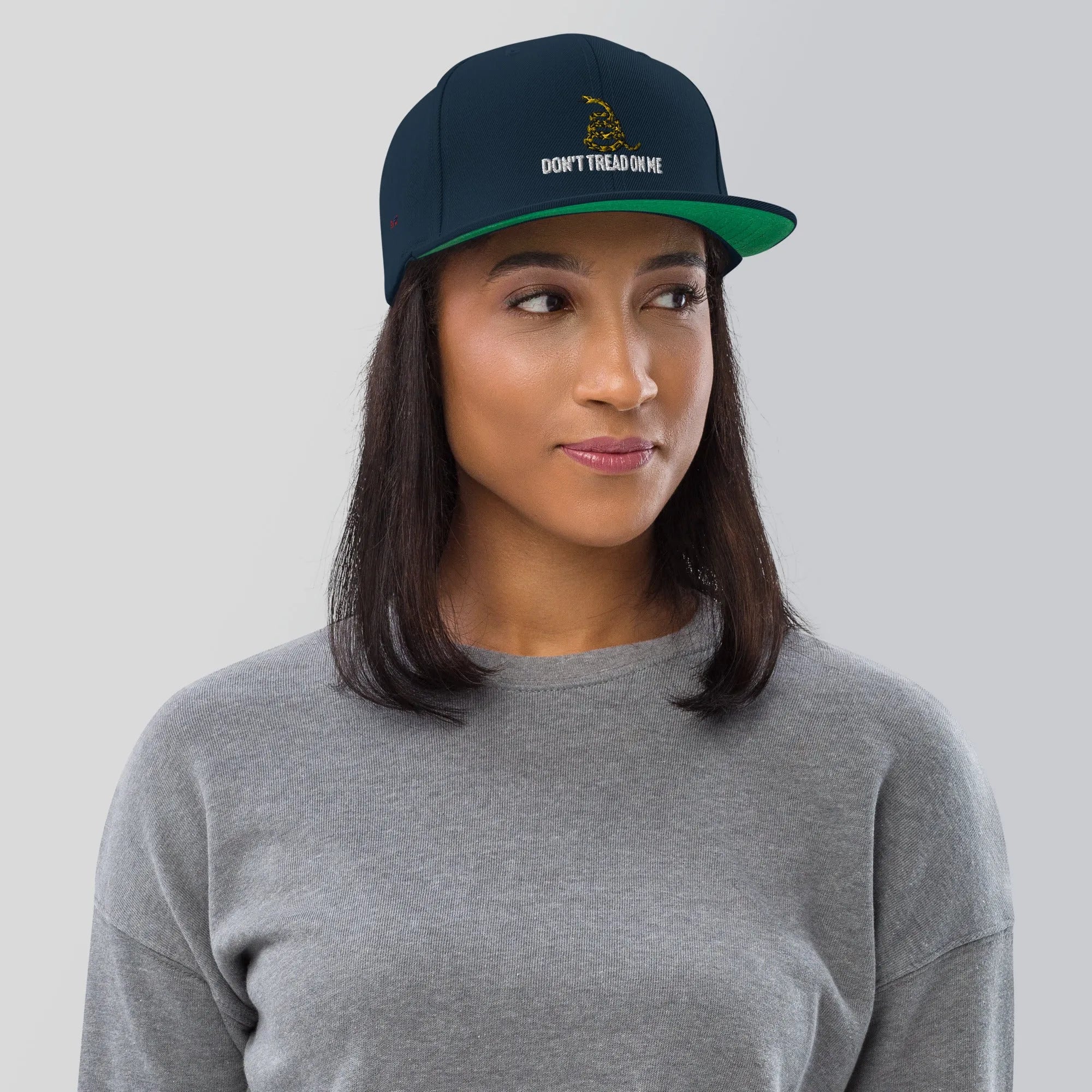 Don't Tread on Me Embroidered Snapback Hat