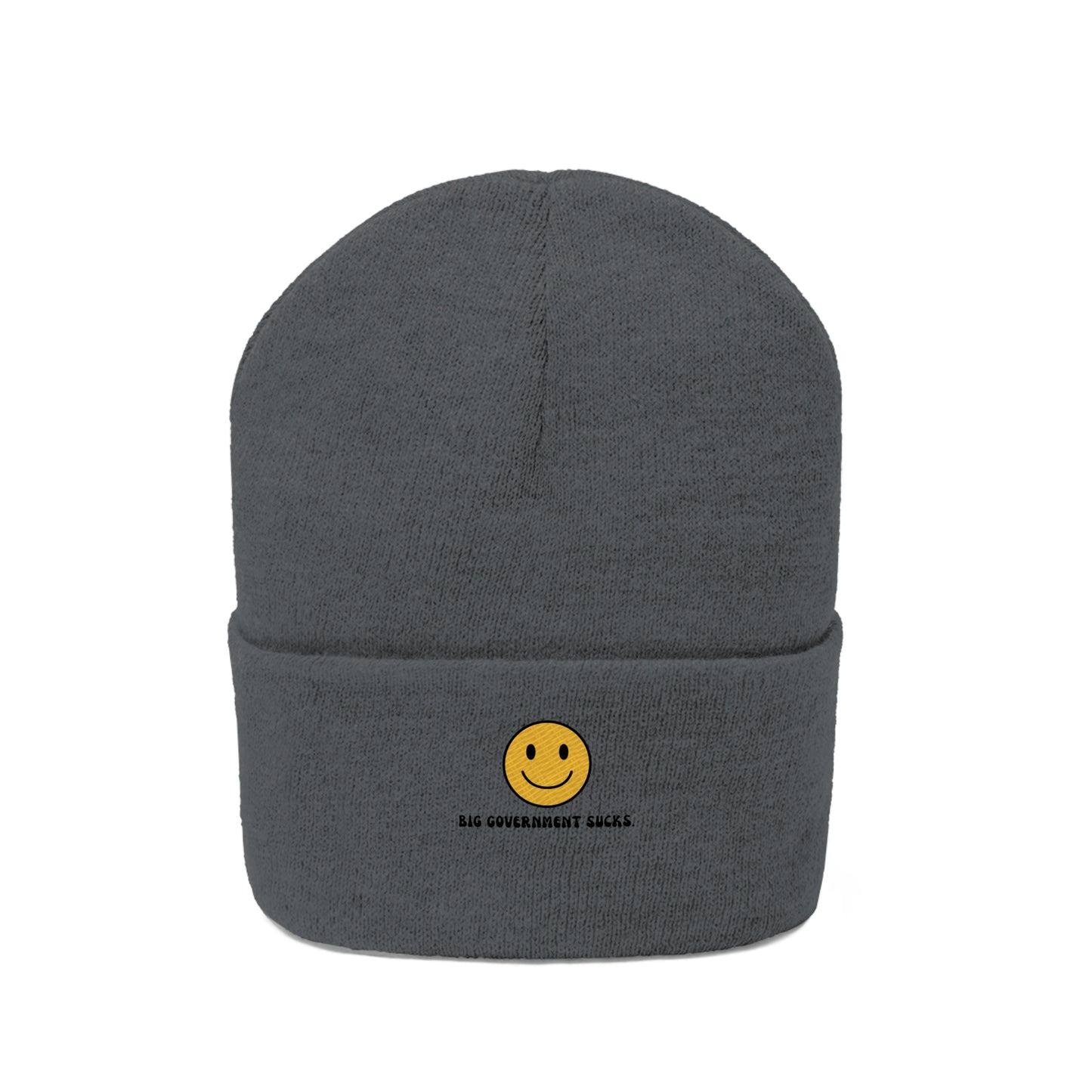 Big Government Sucks Embroidered Knit Beanie