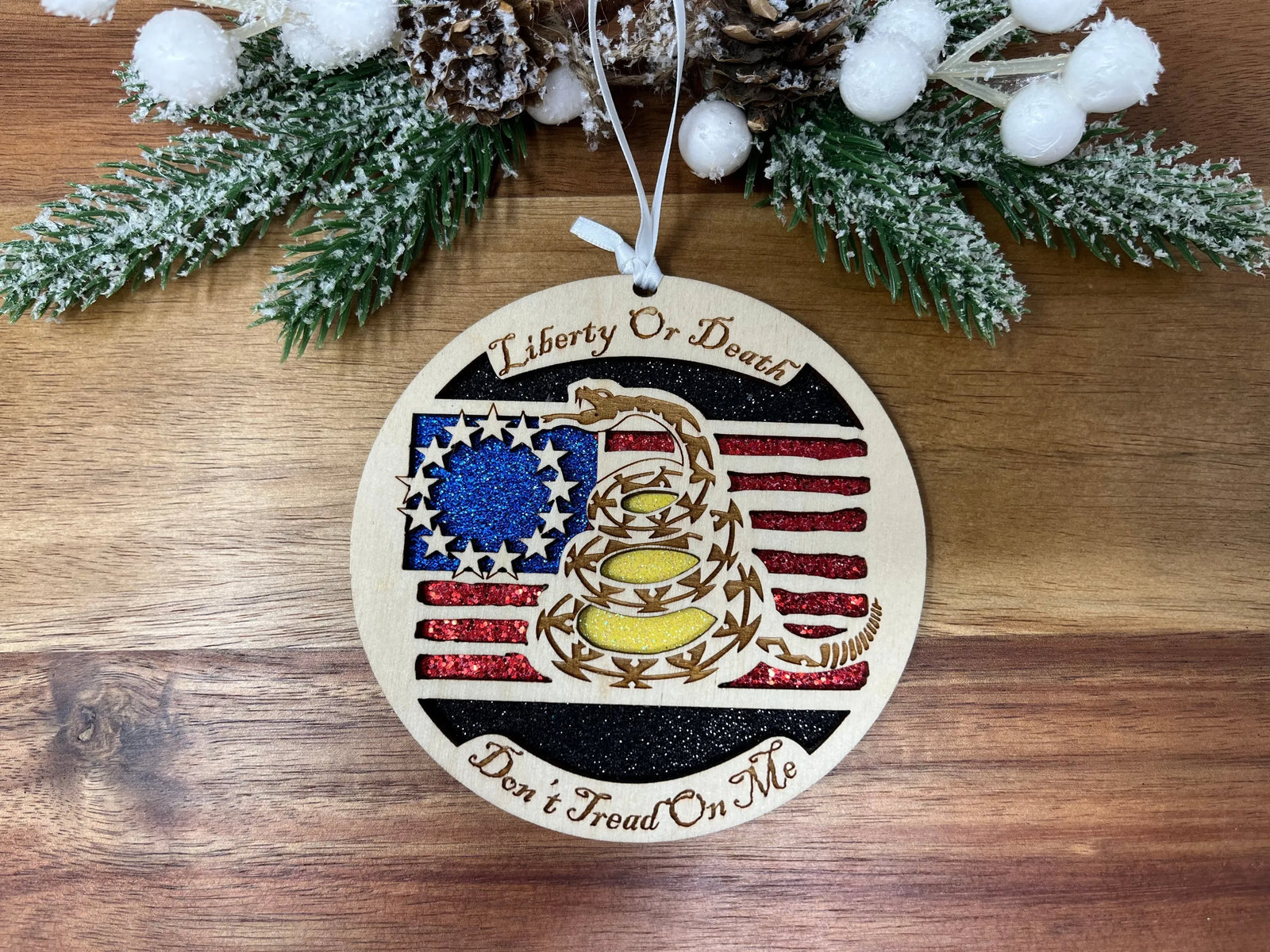 Don't Tread On Me Liberty or Death Ornament