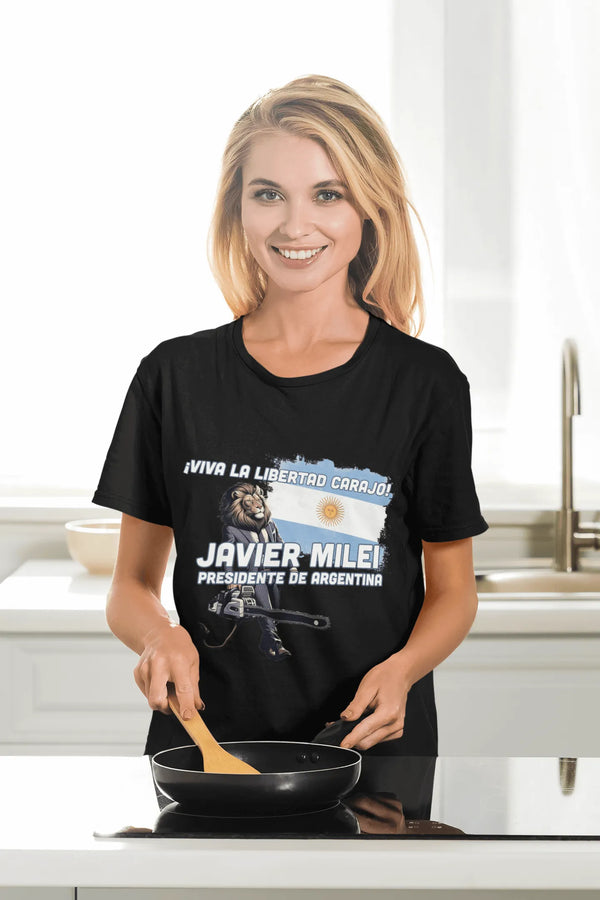 Viva La Libertad Carajo - Javier Milei President of Argentina T-Shirt - 4LibertyShop.com